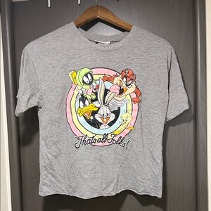 Looney Tunes Gray Crop Top